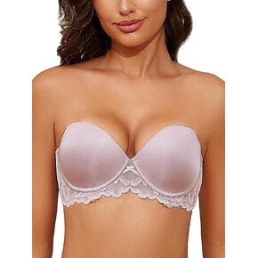 Strapless Bra Push Up Padded Bandeau Underwire Multiway Contour Beauty Back Lace Smoothing Bras