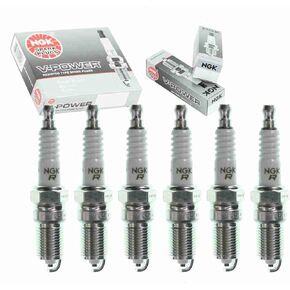 6 pc NGK V-Power Spark Plugs compatible with Mazda B3000 3.0L V6 1994-2008