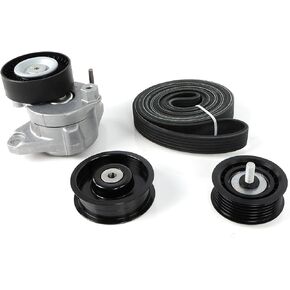 Engine Belt Tensioner Pulley Kit Fits for Mercedes-C300 C350 E350 E550 Engine Timing Belt Set, Replace # 2722000070, 0019931896,2722020419, 2722020819