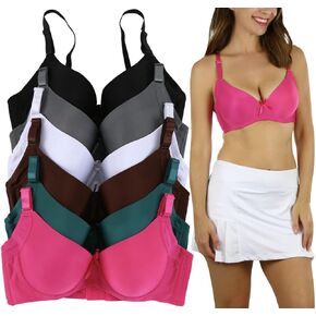 ToBeInStyle Women’s Pack of 6 Solid Smooth and Silky Vibrant Colors - 40C