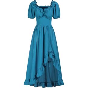 GOLDSTITCH Women Renaissance Dress Pirate Peasant Wench Irish Costume Medieval Dress