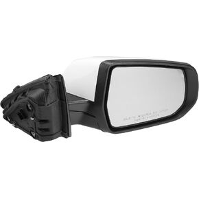 X AUTOHAUX Door Mirror Assembly Right Passenger Side for Chevrolet Malibu Hybrid 2016-2018 Power Glass Heated Manual Folding 7 Pins White Paint to Match Replace No.84288101