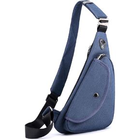 Peicees Sling Bag For Men Women Small Crossbody Backpack Shoulder Bag Man Purse Chest Bag For Hiking Travel
