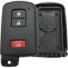 Replacement Keyless Entry Remote Smart Key Fob Shell Case Fit for Toyota Tacoma Land Cruise Prius V RAV4 2016 2017 Key Fob Cover (3 Buttons)