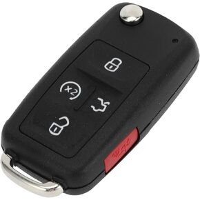 X AUTOHAUX Key Shell Case Keyless Entry Remote Key Fob Replacement Case for Volkswagen Passat 2012-2016 for Volkswagen Tiguan 2010-2016 4 Buttons