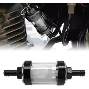 Automotive Fuel Filter, Detachable Washable Metal Glass Vehicle Inline Waterproof Fuel Filters 1.1" x 3.46" x 0.31" Universal Accessories for Truck Motorcycle SUV Car