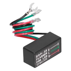 DOP-3X LED Flasher Relay, Electronic Hyper Flash Module for Car and Motorcycle Turn Lights, 12VDC 20A