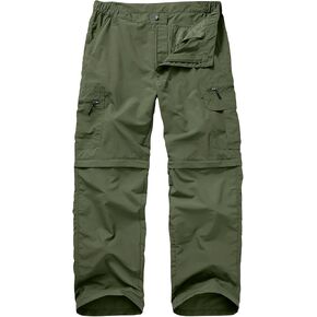 Mens Hiking Pants Convertible Zip Off Lightweight Quick Dry Fishing Safari Camping Travel boy Scout Pants