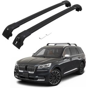 Roof Rack Cross Bars fit for Lincoln Aviator 2019-2024 2025,Max Loading 165lbs Cargo Carrier Bag Luggage Kayak Canoe Bike Snowboard Skiboard Accessories(Black)