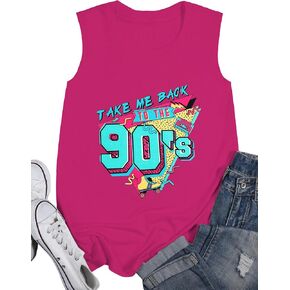 90s Outfit for Women Take Me Back to The 90's Tank Top Vintage Neon 90s Themed Party Outfit Tops