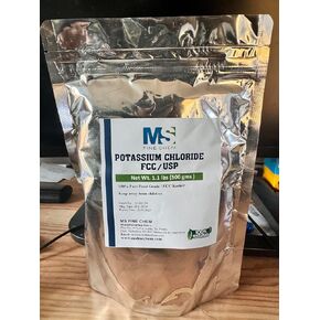 Potassium Chloride Powder - 500 gram - 1.1 lb - Potassium Supplement Powder, Potassium Chloride Salt Substitute, Potassium Salt - Gluten Free, 200mg per Serving