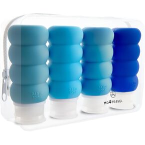 Travel Bottles for Toiletries, TSA Approved Travel Bottles BPA Free, Silicone Travel Bottles with Clear Toiletry Bag for your Vacation & Travel Essentials
