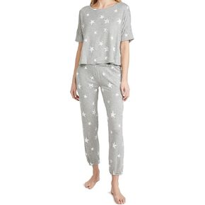 Honeydew Intimates Sun Lover French Terry Lounge Set Heather Grey Stars XS