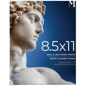 Mantello Clear Acrylic Frame - 8.5x11 Acrylic Picture Frame - Modern, Minimalist Front-Loading Photo Frame - Wall Mount or Desktop Stand - for Home, Office, Business, or Document Display, 1 Pack