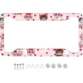 KEIAHUAN Novelty License Plate Frame for US Standard Car,Blue Camo License Plate Cover,Easy Install Plate Holder Tag Stylish Vehicles Decoration with Screws Caps