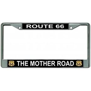 Route 66 The Mother Road Chrome License Plate Frame
