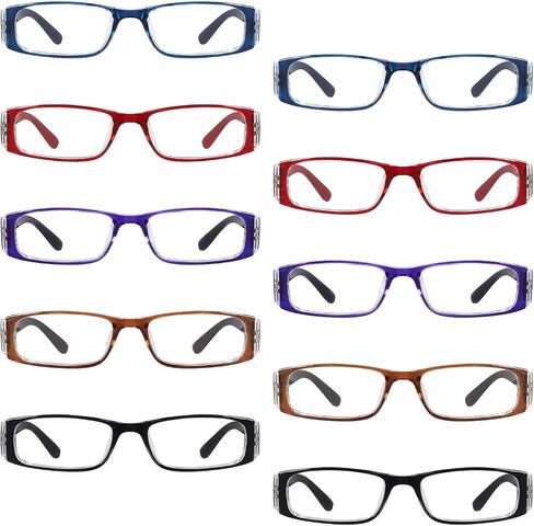 GUD 10 Pack Half Moon Reading glasses for Women Stylish Readers in Saudi Arabia