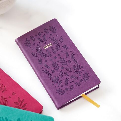 Letts of London® Woodland 2025 Weekly Planner, 12 Months, January to December, Sewn Binding, Medium Pocket, 5.875" x 3.125", Multilingual, Purple (C082175-25) in Kuwait