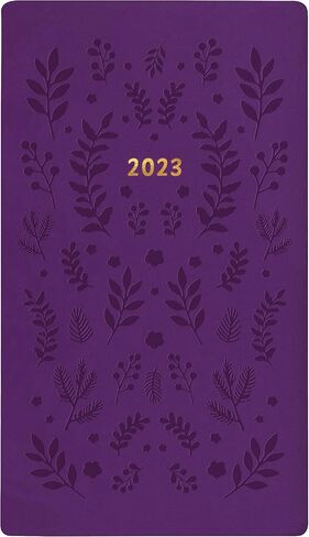 Letts of London® Woodland 2025 Weekly Planner, 12 Months, January to December, Sewn Binding, Medium Pocket, 5.875" x 3.125", Multilingual, Purple (C082175-25) in Kuwait