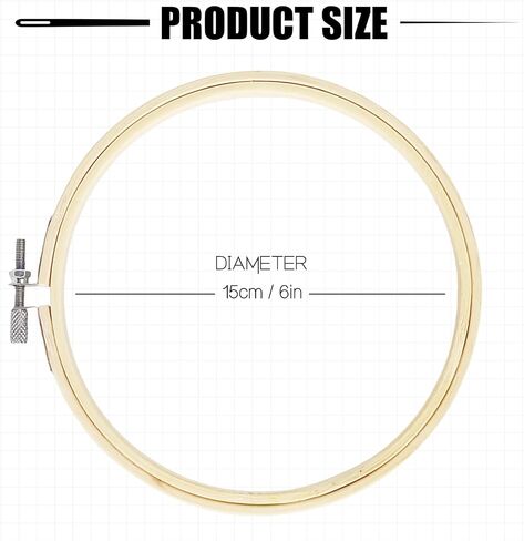 Embroidery Hoop 8 Inch 12 Pieces, Bamboo Circle Embroidery Hoops Bulk, Round Large Embroidery Hoop, Adjustable Hoop Ring for Art Craft Handy Sewing Cross Stitch Supplies in Kuwait