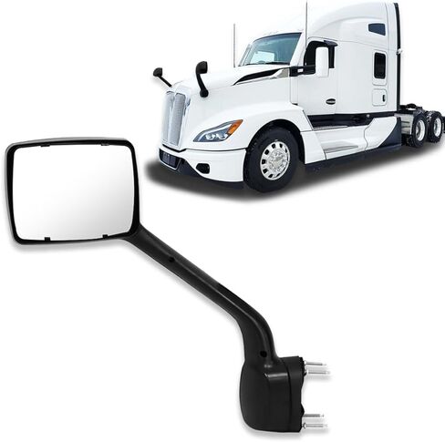 مرآة غطاء المحرك الأسود لـ Kenworth T680 2022 2023 2024 استبدال السائق الجانب الأيسر OE Kenworth T680 ملحقات المرآة in Kuwait