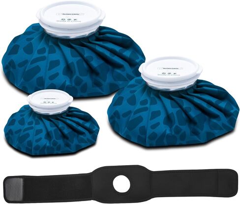 كيس ثلج للإصابات قابل لإعادة الاستخدام، كيس ماء بارد مع غطاء لتخفيف الألم، كيس ثلج معالج بارد وحراري، مقاس 9 بوصة in Kuwait