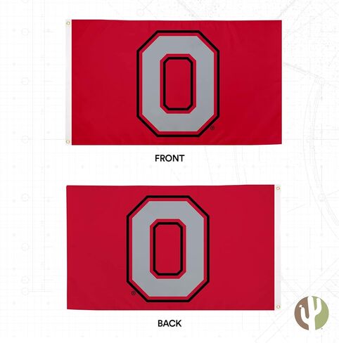 Desert Cactus Ohio State University Flag Buckeyes OSU Flag Banners 100% Polyester Indoor Outdoor 3x5 feet Flags (Style 4) in Saudi Arabia