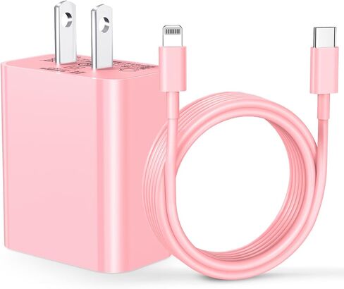 Dayoncy متوافق مع شاحن iPhone للشحن السريع، شاحن حائط USB C بقدرة 20 وات مع 3 عبوات بطول 10 أقدام USB C إلى كابل Lightning، كابل هاتف شحن سريع متوافق مع الهاتف 14/13/12/12 Pro Max/11/Xs Max/XR in Saudi Arabia