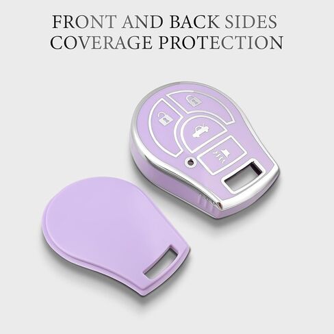 OFFCURVE for Nissan Key Fob Cover, Car Key Cover Case for Nissan Versa Juke Rogue Sentra Titan Armada Cube Frontier NV Infiniti FX35 FX45 Versa Smart Key Car Accessories Holder Protector, Black in Saudi Arabia