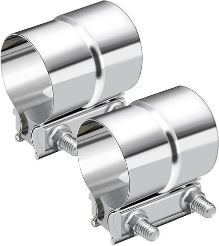 Exhaust Clamp, Stainless Steel Muffler Band Clamp, Lap Joint Band Clamp Stainless Steel for Pipes, Mufflers, Catalytic Converters (2, 2.5inch) in Saudi Arabia