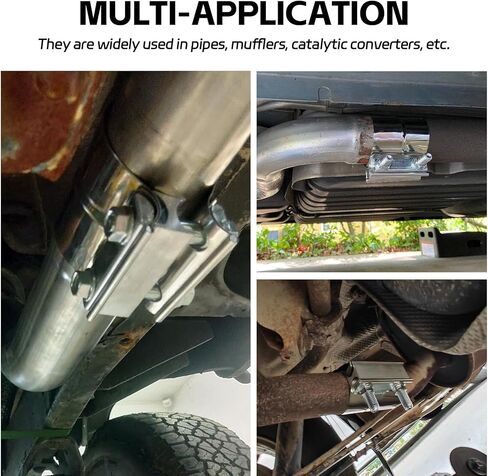 Exhaust Clamp, Stainless Steel Muffler Band Clamp, Lap Joint Band Clamp Stainless Steel for Pipes, Mufflers, Catalytic Converters (2, 2.5inch) in Saudi Arabia