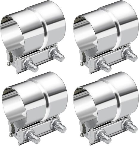 Exhaust Clamp, Stainless Steel Muffler Band Clamp, Lap Joint Band Clamp Stainless Steel for Pipes, Mufflers, Catalytic Converters (2, 2.5inch) in Saudi Arabia