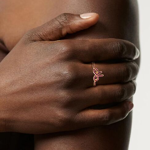 Harry and Henry Bow Knot Ring for Women Gold Bow Ring Dainty Stackable Rings Fashion Bow Jewelry Gift (Gold white, 6) in Kuwait