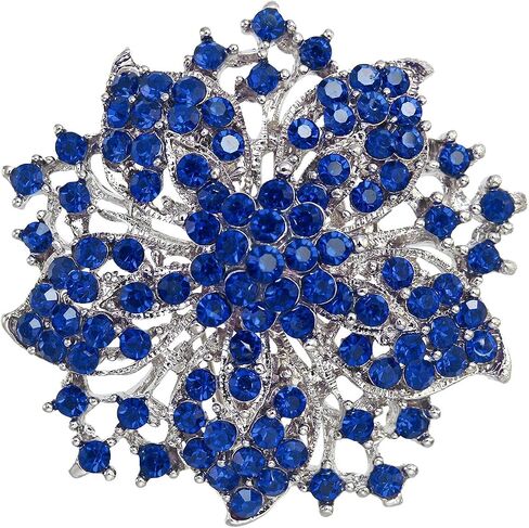 Campsis Brooch Pin for Women Flower Brooch Elegant Simulated Crystal Brooches Scarf Brooch Brooches for Women Floral Brooches and Pins | Flower Pins | Brooches and Pins for Women | Crystal Brooches in Saudi Arabia