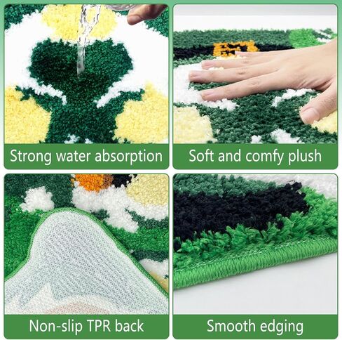 Hexagram St Patricks Day Bathroom Rug, Gnomes St Patricks Day Bath Mat, St Patricks Day Decor, St Patricks Day Rug for Bathroom Indoor, St Patrick's Soft Non Slip Washable Bath Rug 16x31.5 Inches in Kuwait