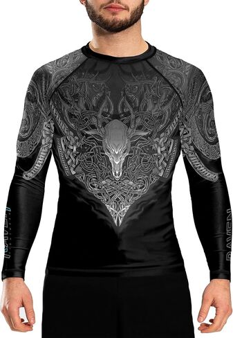 حذاء Raven Fightwear للرجال من نوع Celtic Rash Guard BJJ MMA in Kuwait