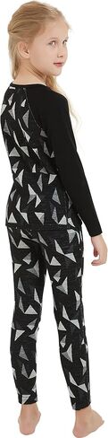 Girl Kids Merino Wool Base Layer Set Top and Bottom Thermal Underwear in Saudi Arabia