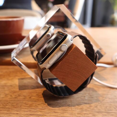 Dual Watch Charger Stand for Samsung Galaxy Watch,Wooden Charging Station Compatible with Galaxy Watch Series Watch 6/Watch 6 Classic/Watch 5 40,44mm/Watch 5 Pro 45mm/Watch 5 (Pro) Golf Edition in Kuwait