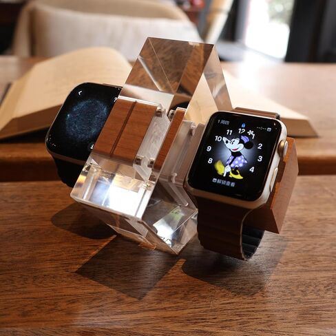 Dual Watch Charger Stand for Samsung Galaxy Watch,Wooden Charging Station Compatible with Galaxy Watch Series Watch 6/Watch 6 Classic/Watch 5 40,44mm/Watch 5 Pro 45mm/Watch 5 (Pro) Golf Edition in Kuwait