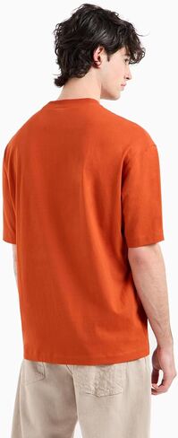 Armani Exchange Men's Embroidered Pocket Heavy Cotton Jersey Regular Fit Tee in Saudi Arabia