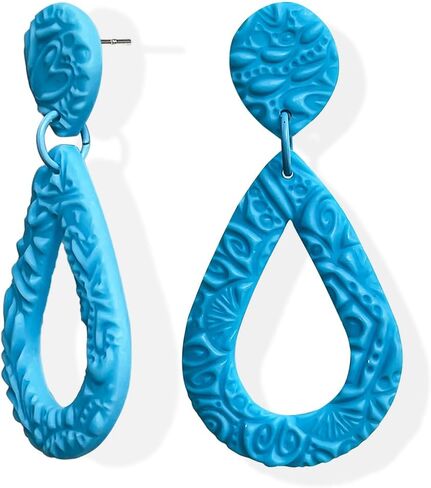 Colorful Handmade Teardrop Earrings For Women Dangling Lightweight Dangle Earrings Unique Statement Jewelry Accessories in Saudi Arabia