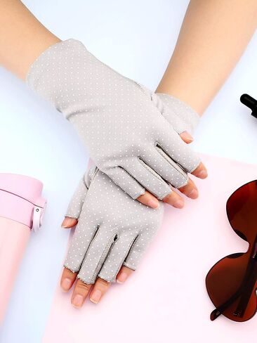 Maxdot Fingerless Gloves Non Slip UV Protection Driving Gloves Summer Outdoor Gloves for Women in Kuwait