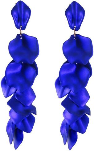 GVUSMIL Acrylic Rose Petal Drop Dangle Earrings Bohemian Resin Square/Oval/Hoop/Flower/Heart Statement Earrings for Women Gifts in Kuwait