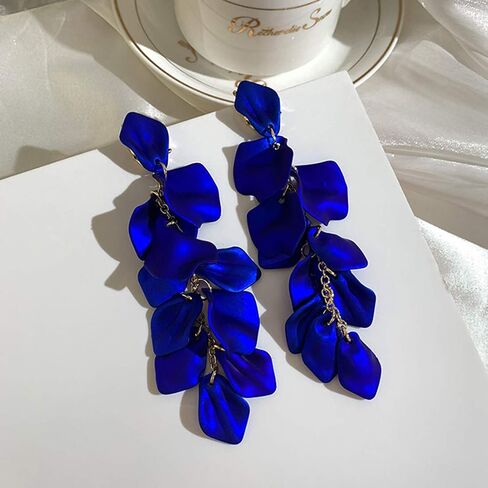 GVUSMIL Acrylic Rose Petal Drop Dangle Earrings Bohemian Resin Square/Oval/Hoop/Flower/Heart Statement Earrings for Women Gifts in Kuwait