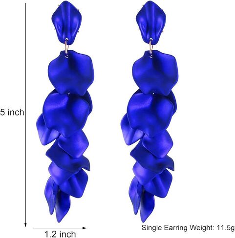 GVUSMIL Acrylic Rose Petal Drop Dangle Earrings Bohemian Resin Square/Oval/Hoop/Flower/Heart Statement Earrings for Women Gifts in Kuwait