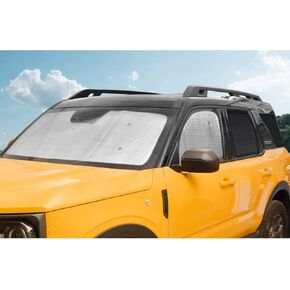 Jimen Compatible with Ford Bronco Sport 4 Door 2021-2023, 8PCS Car Front Windshield Sunshade & Side Window Shade UV Reflector Sun Visor