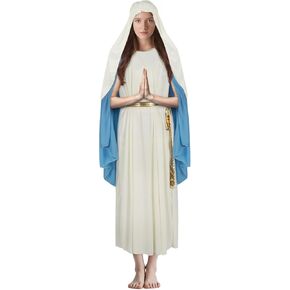 HOMELEX Mary the Virgin Mary Costume Biblical Jesus Adult Robe For Women Easter Saint Halloween Christmas Cosplay