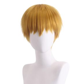 Anime Arataka Reigen Wig Reddish-blond Short Straight Party Hair Halloween Cosplay Props Accessory