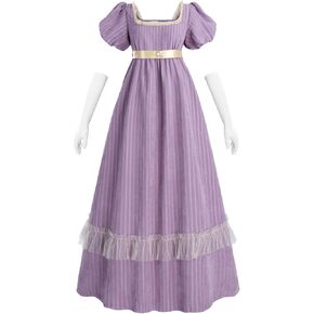 NSPSTT Purple Regency Dresses for Women Ball Gown Dress Renaissance Victorian Costume
