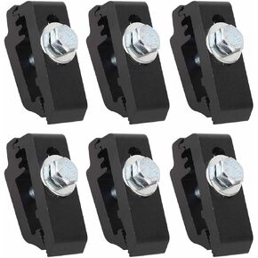 6Pcs Truck Bed Cover Clamps, Truck Bed Mounting Clamps Kit Aluminum Low Pro Truck Cap Mounting Clamps for Most Truck Beds 1112514 (Black)